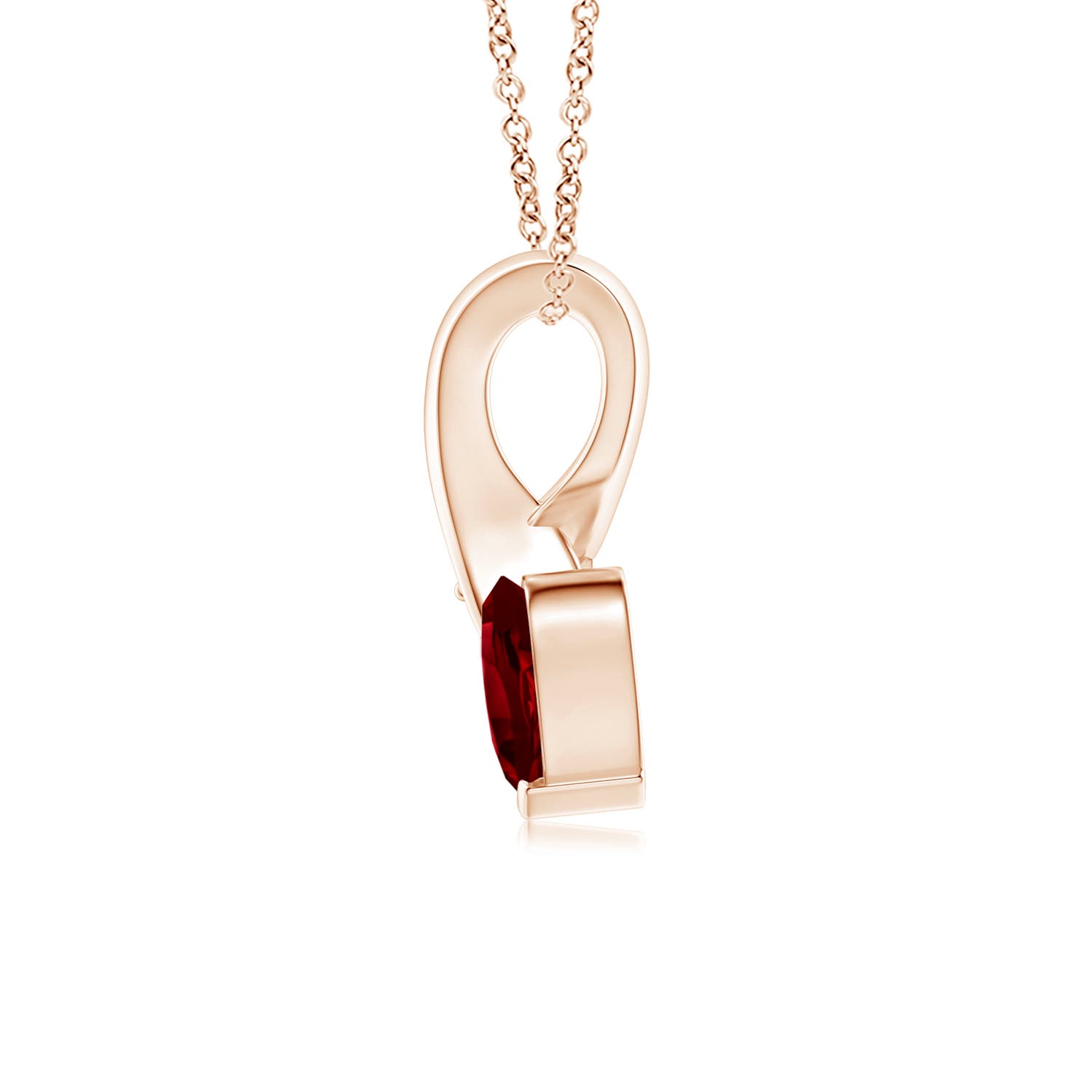 AAAA - Garnet / 0.48 CT / 14 KT Rose Gold