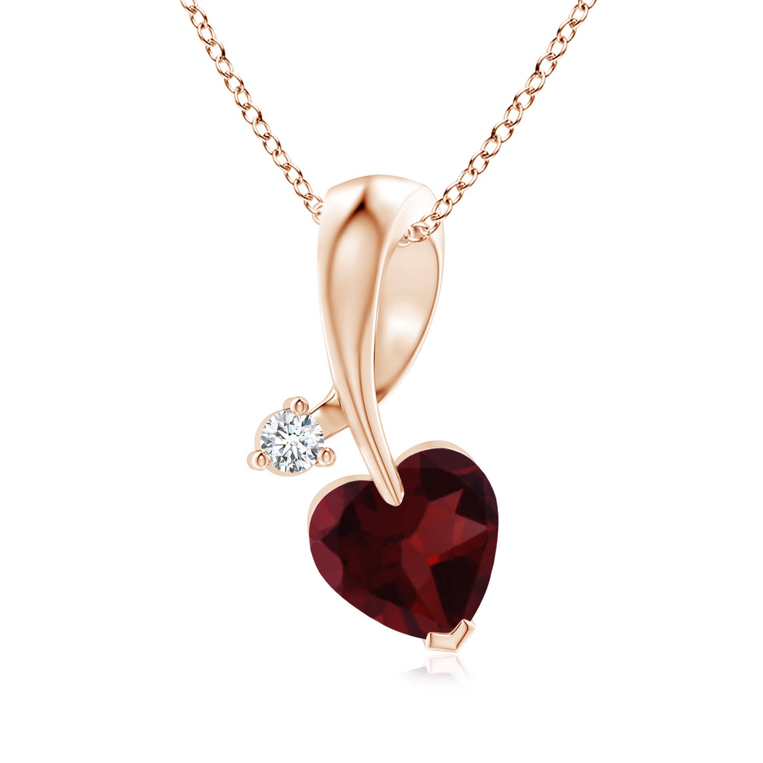 A - Garnet / 0.94 CT / 14 KT Rose Gold