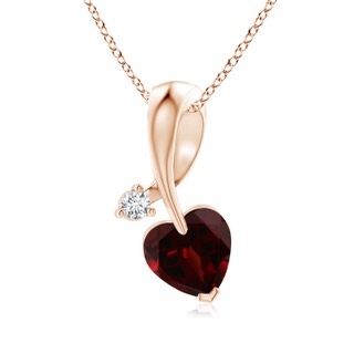 Heart AA Garnet