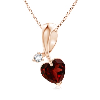 Heart AAA Garnet