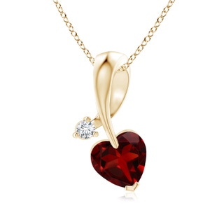 Heart AAAA Garnet