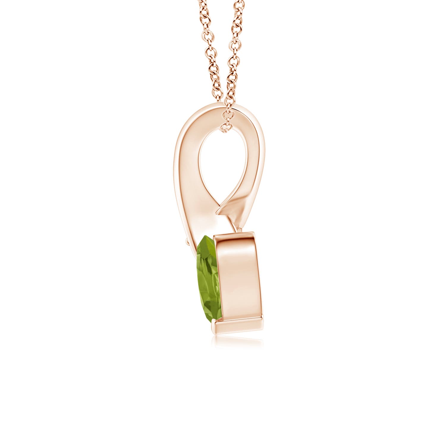 AA - Peridot / 0.38 CT / 14 KT Rose Gold