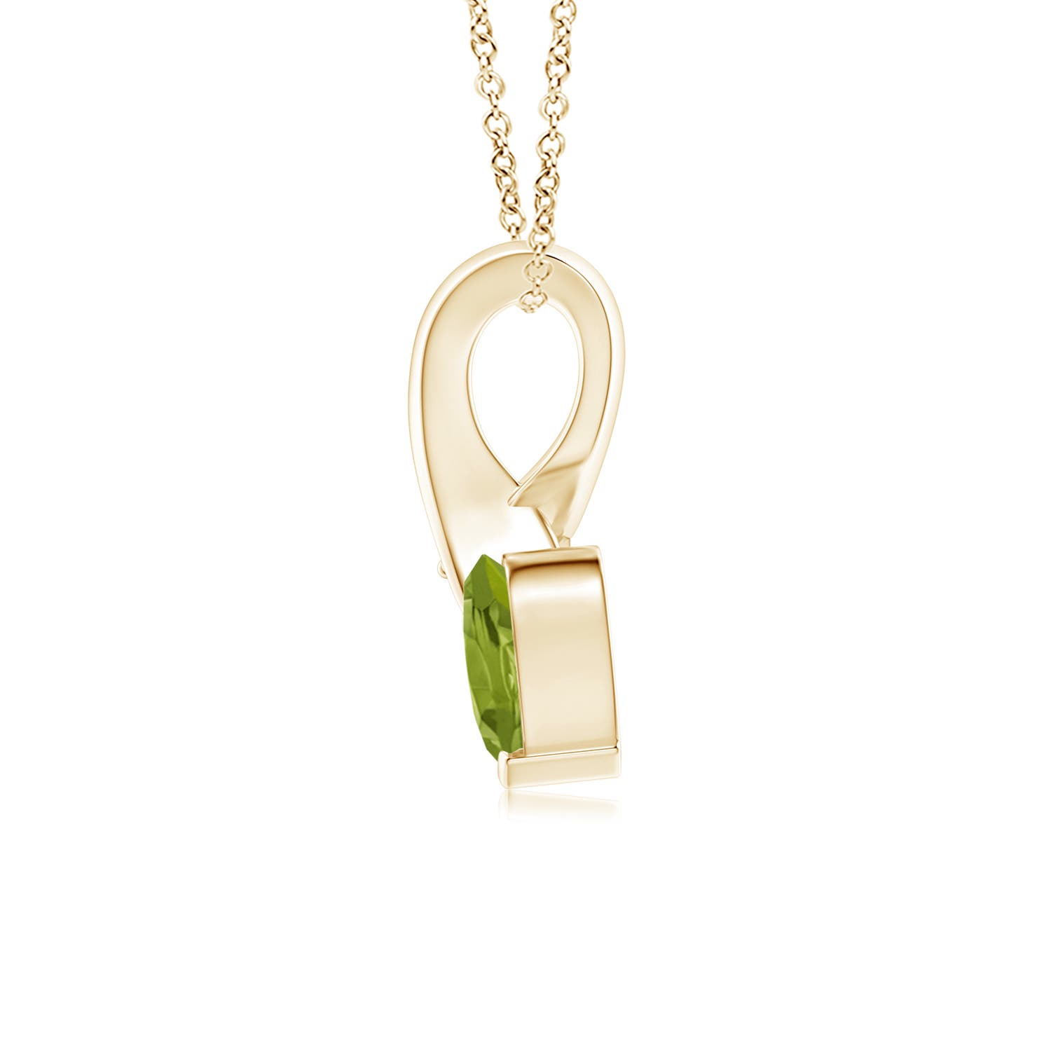 AA - Peridot / 0.38 CT / 14 KT Yellow Gold