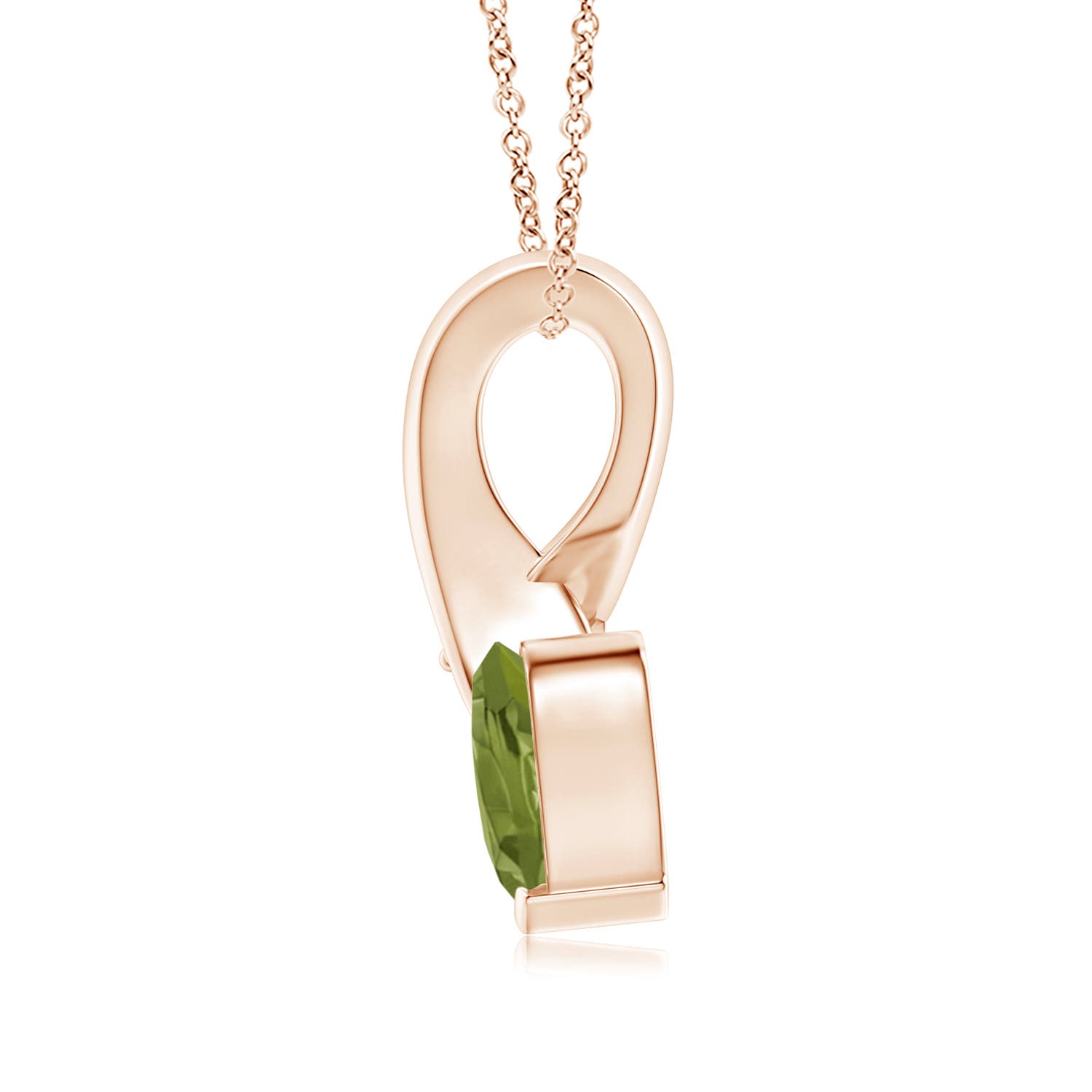 A - Peridot / 0.74 CT / 14 KT Rose Gold