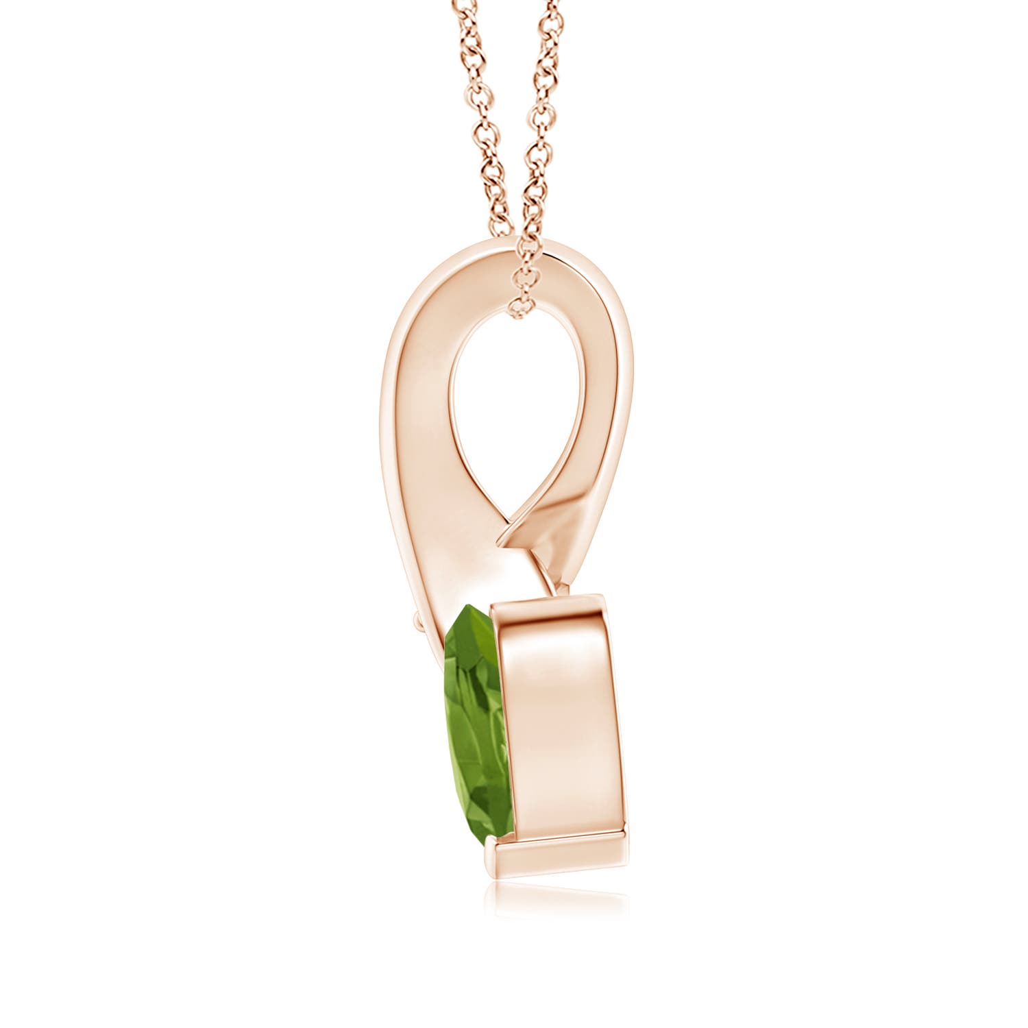 AAA - Peridot / 0.74 CT / 14 KT Rose Gold