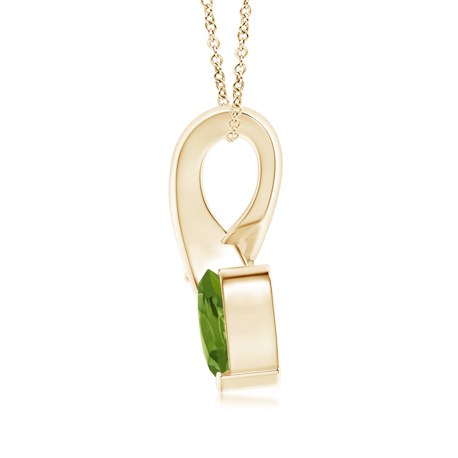 AAA - Peridot / 0.74 CT / 14 KT Yellow Gold