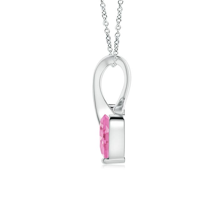 A - Pink Sapphire / 0.26 CT / 14 KT White Gold