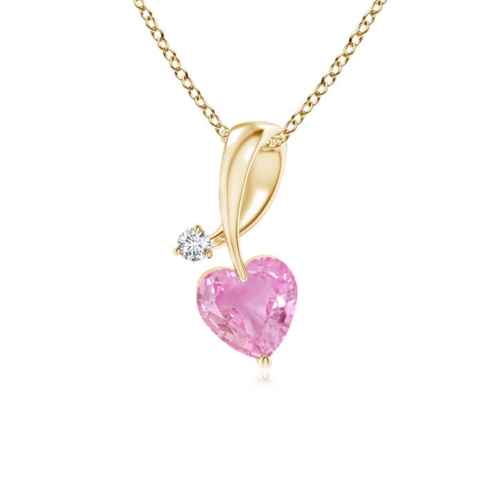 A - Pink Sapphire / 0.26 CT / 14 KT Yellow Gold