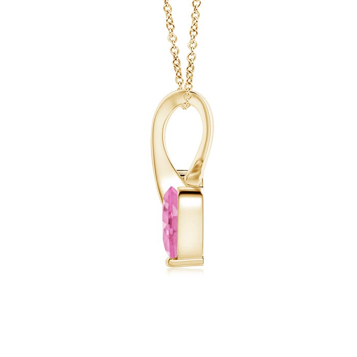 A - Pink Sapphire / 0.26 CT / 14 KT Yellow Gold