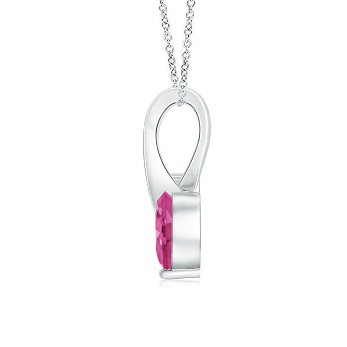 AAAA - Pink Sapphire / 0.58 CT / 14 KT White Gold
