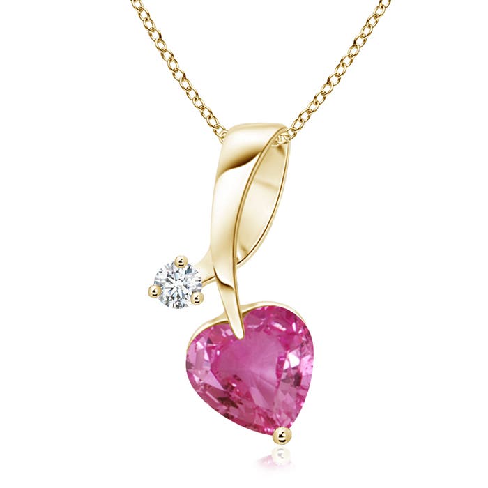 AAAA - Pink Sapphire / 0.84 CT / 14 KT Yellow Gold