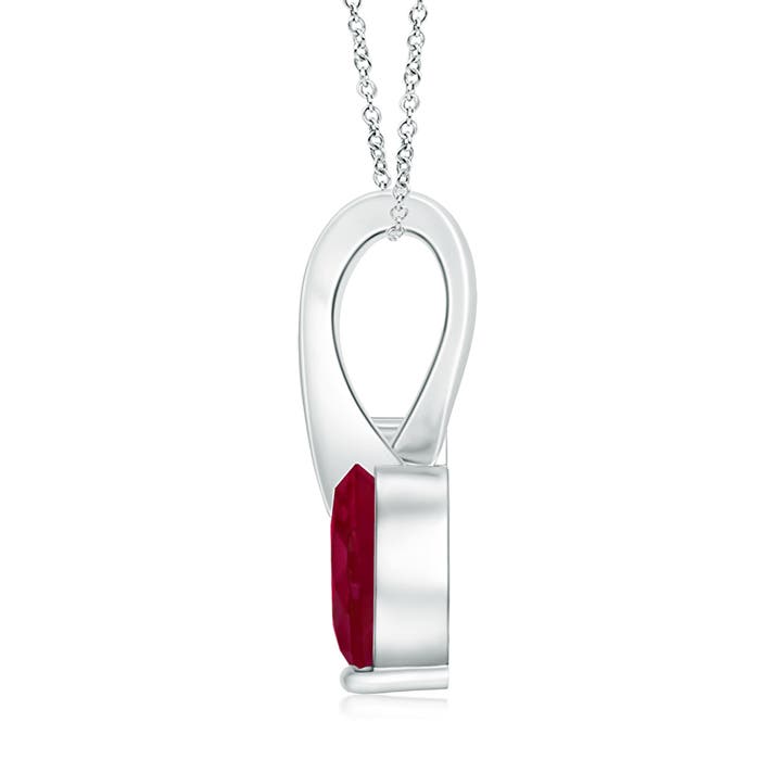 A - Ruby / 0.84 CT / 14 KT White Gold
