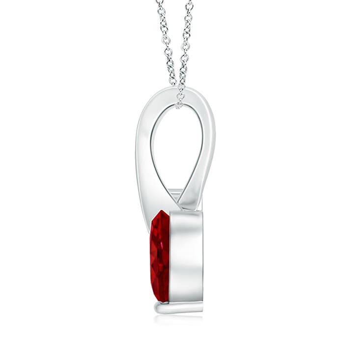 AAAA - Ruby / 0.84 CT / 14 KT White Gold