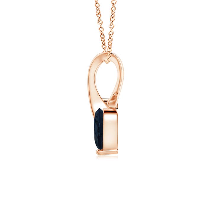 A - Blue Sapphire / 0.31 CT / 14 KT Rose Gold