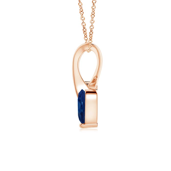 AA - Blue Sapphire / 0.31 CT / 14 KT Rose Gold