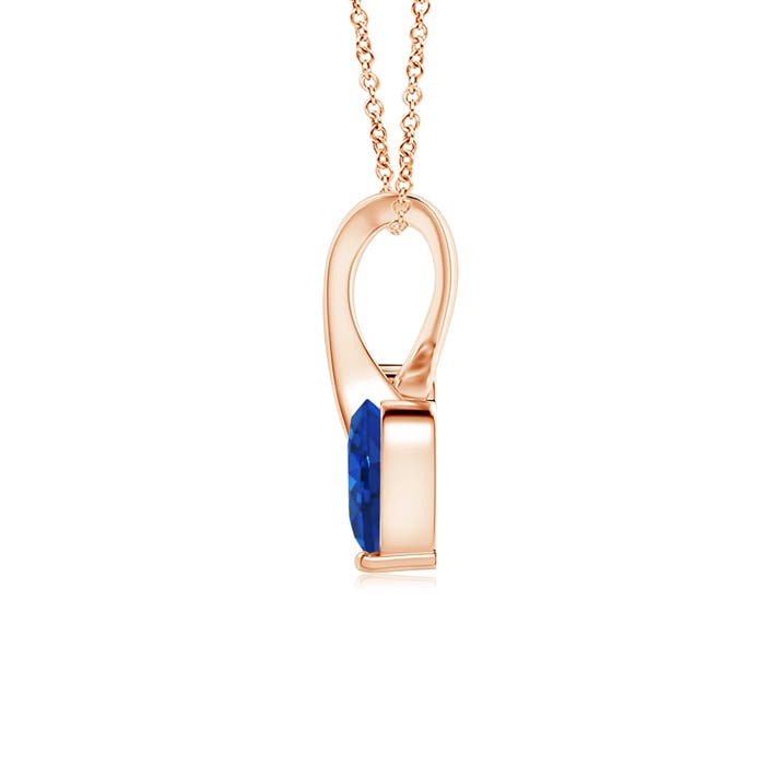 AAA - Blue Sapphire / 0.31 CT / 14 KT Rose Gold