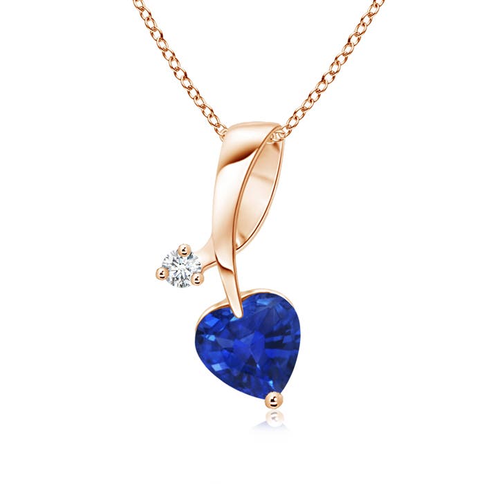 AAA - Blue Sapphire / 0.51 CT / 14 KT Rose Gold