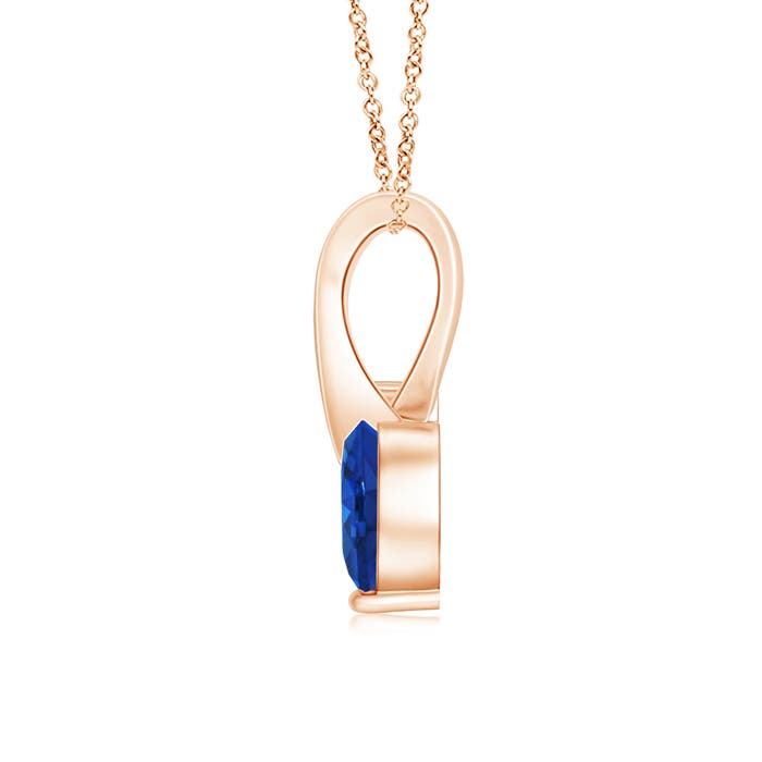 AAA - Blue Sapphire / 0.51 CT / 14 KT Rose Gold