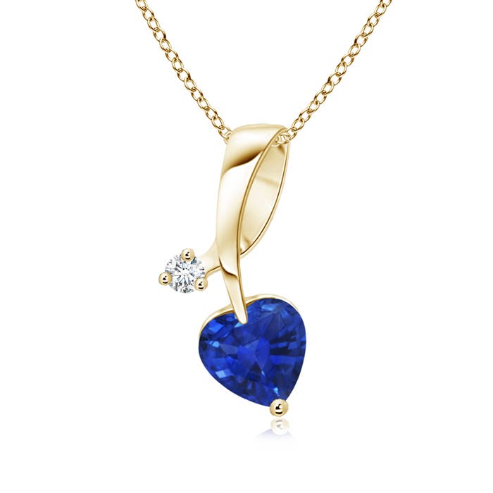 AAA - Blue Sapphire / 0.51 CT / 14 KT Yellow Gold