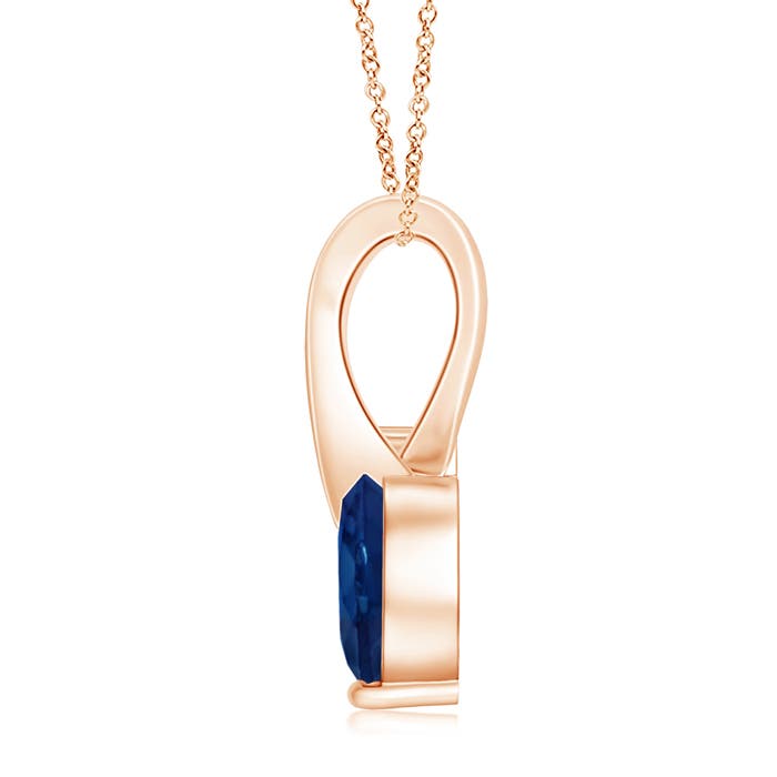 AA - Blue Sapphire / 0.89 CT / 14 KT Rose Gold