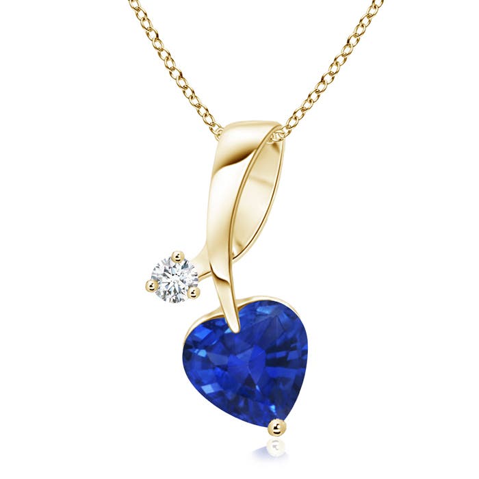 AAA - Blue Sapphire / 0.89 CT / 14 KT Yellow Gold