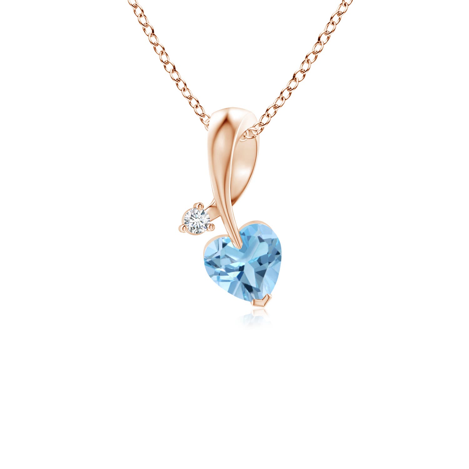 A - Swiss Blue Topaz / 0.33 CT / 14 KT Rose Gold