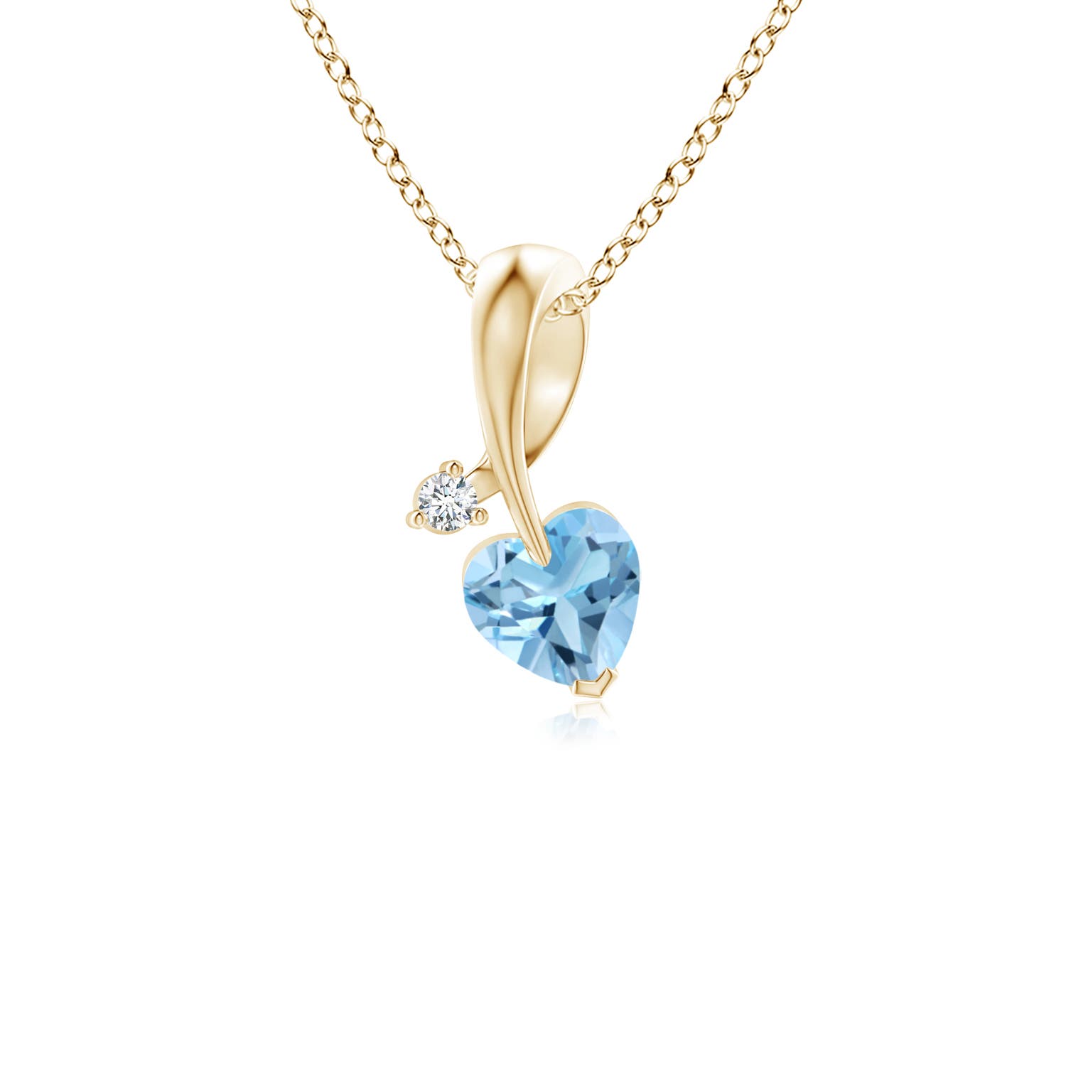 A - Swiss Blue Topaz / 0.33 CT / 14 KT Yellow Gold