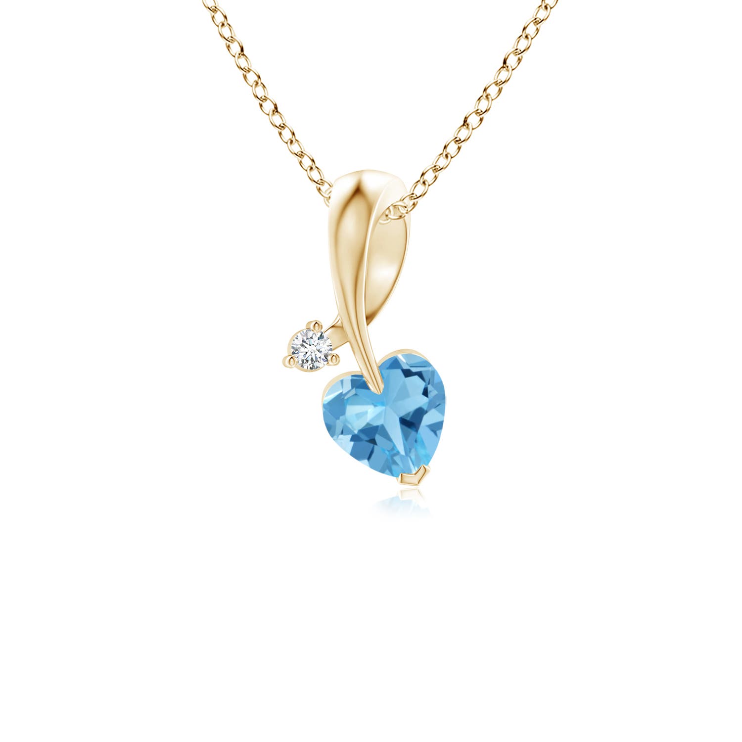 AA - Swiss Blue Topaz / 0.33 CT / 14 KT Yellow Gold