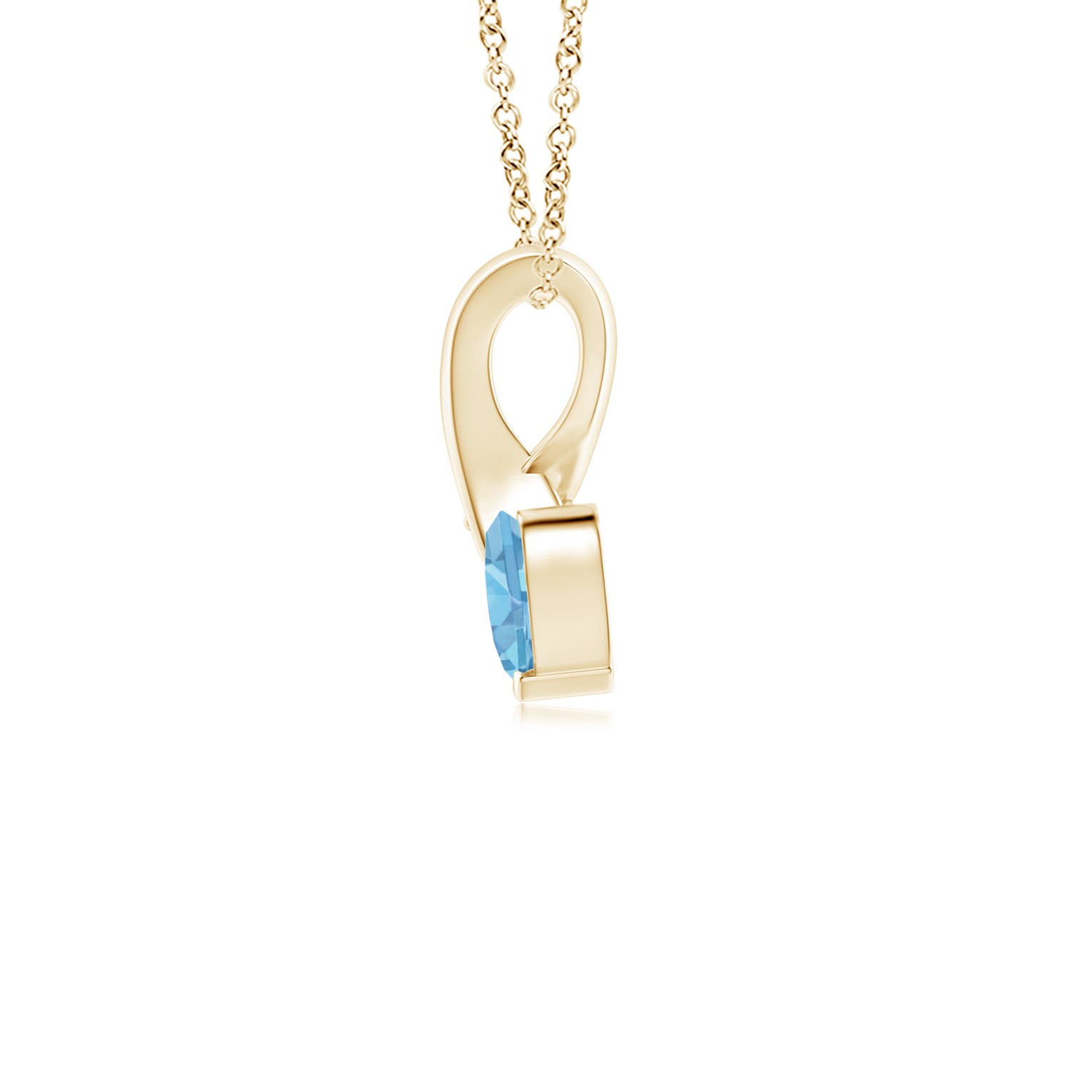 AA - Swiss Blue Topaz / 0.33 CT / 14 KT Yellow Gold