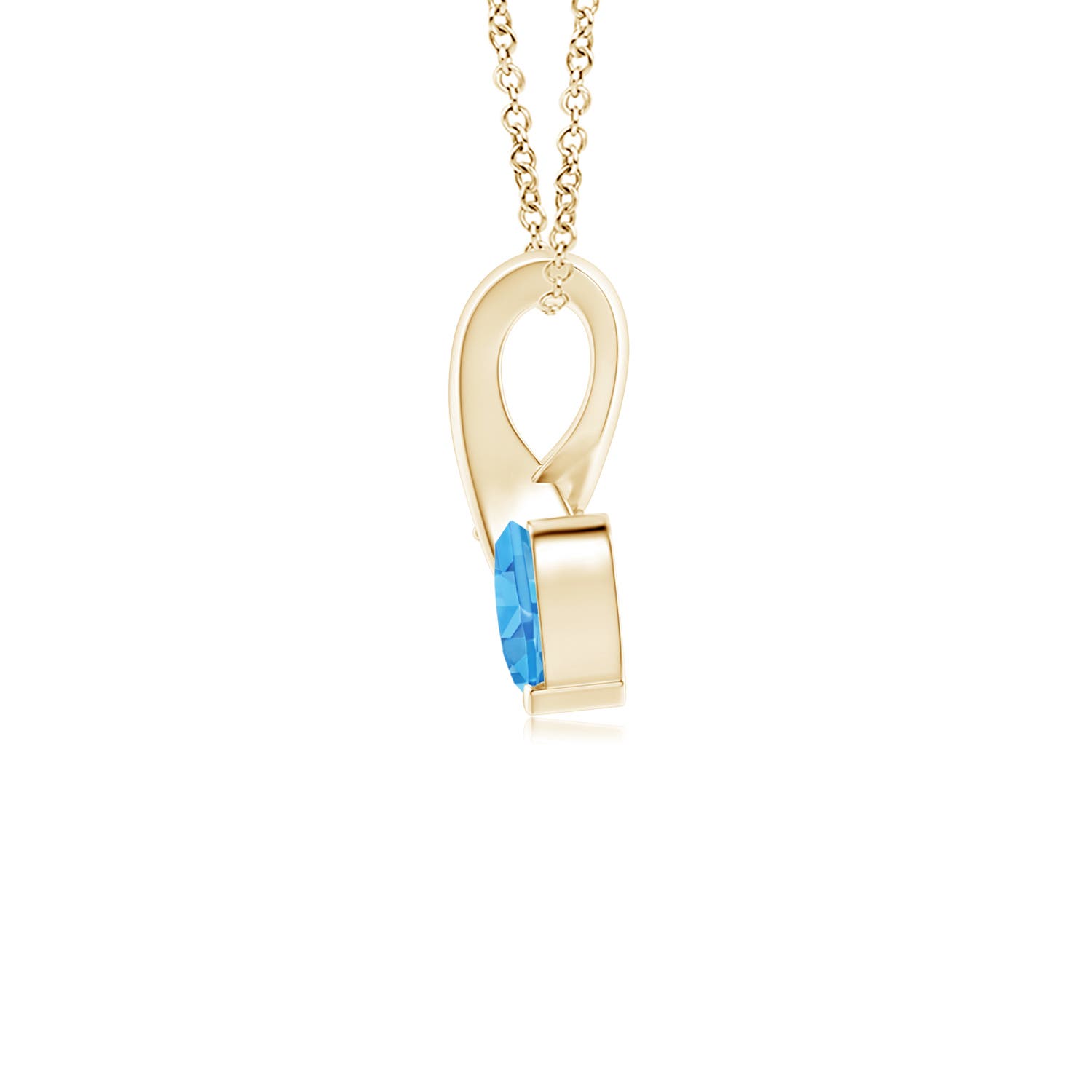 AAA - Swiss Blue Topaz / 0.33 CT / 14 KT Yellow Gold