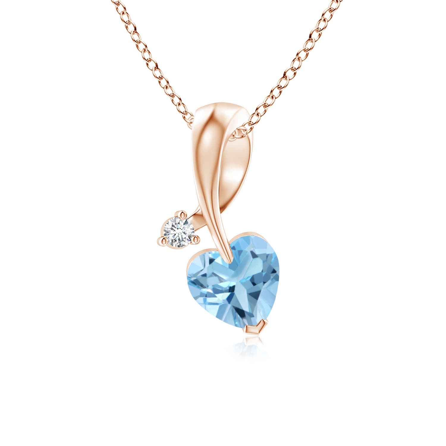 A - Swiss Blue Topaz / 0.63 CT / 14 KT Rose Gold