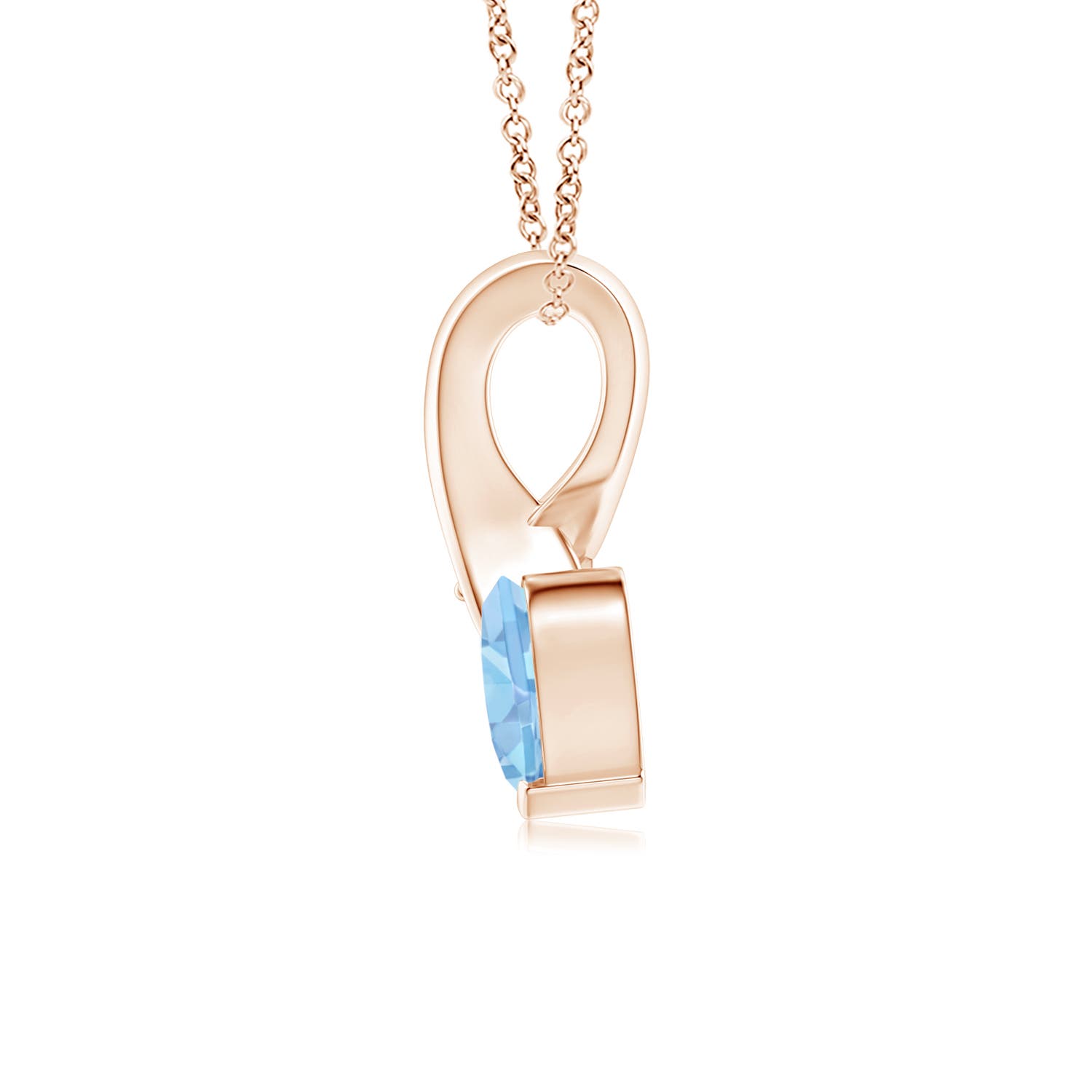 A - Swiss Blue Topaz / 0.63 CT / 14 KT Rose Gold