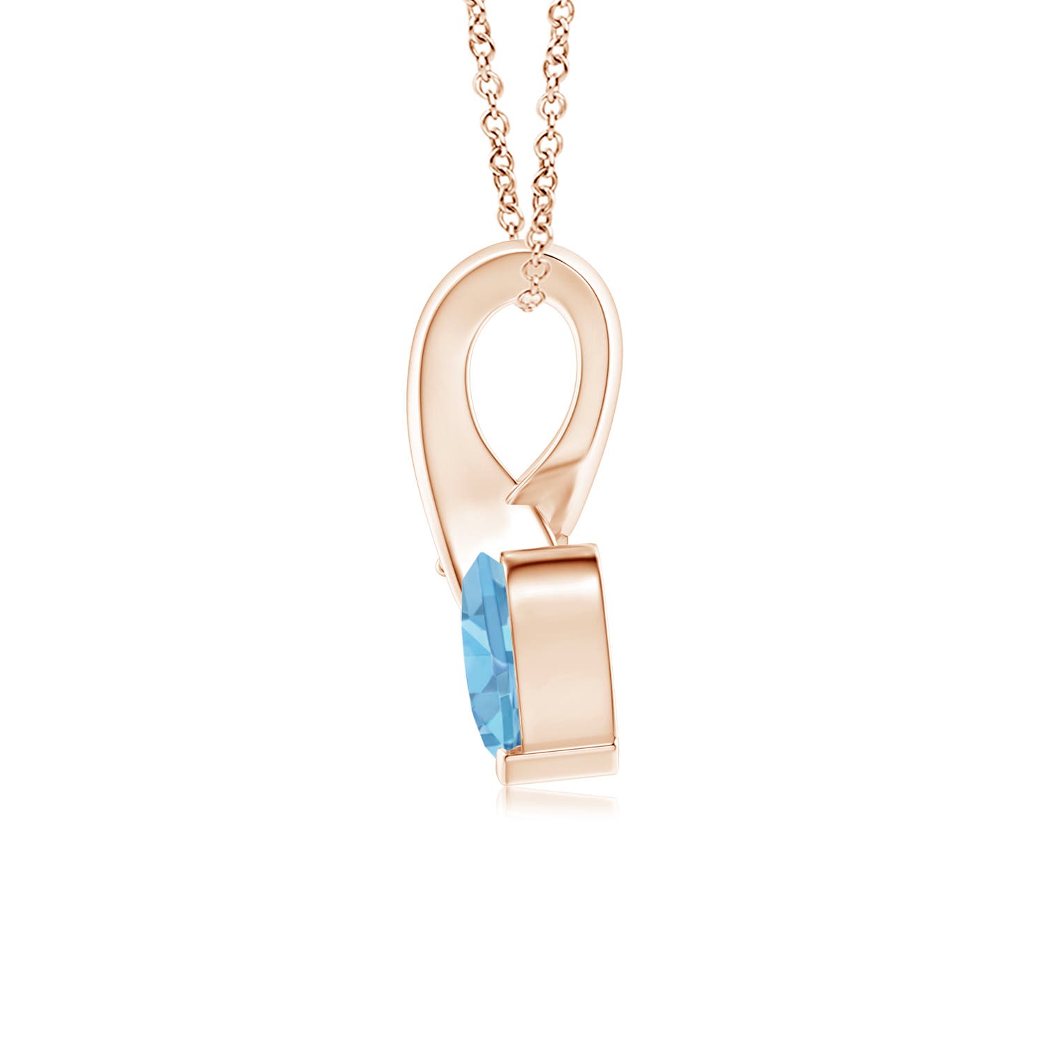 AA - Swiss Blue Topaz / 0.63 CT / 14 KT Rose Gold