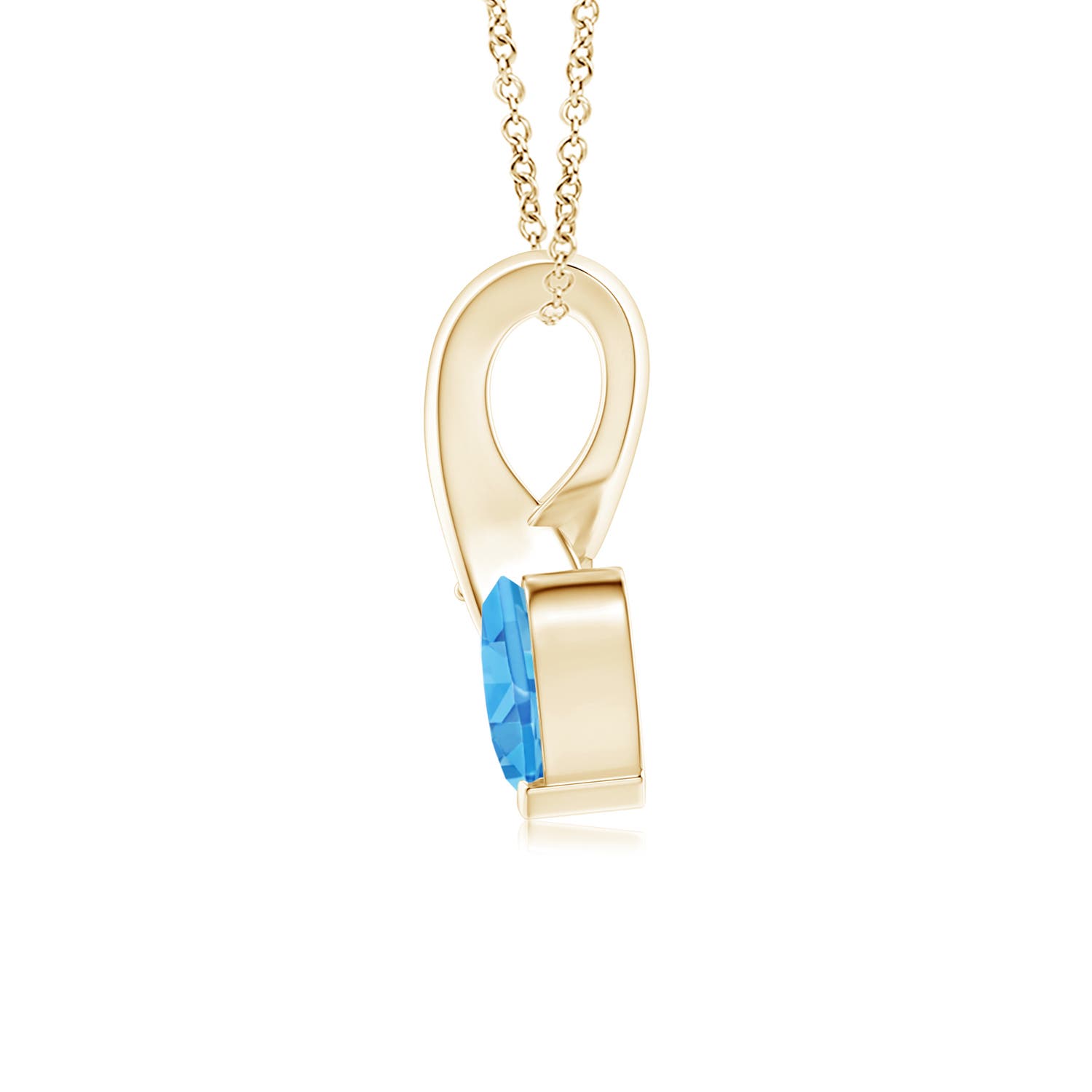 AAA - Swiss Blue Topaz / 0.63 CT / 14 KT Yellow Gold