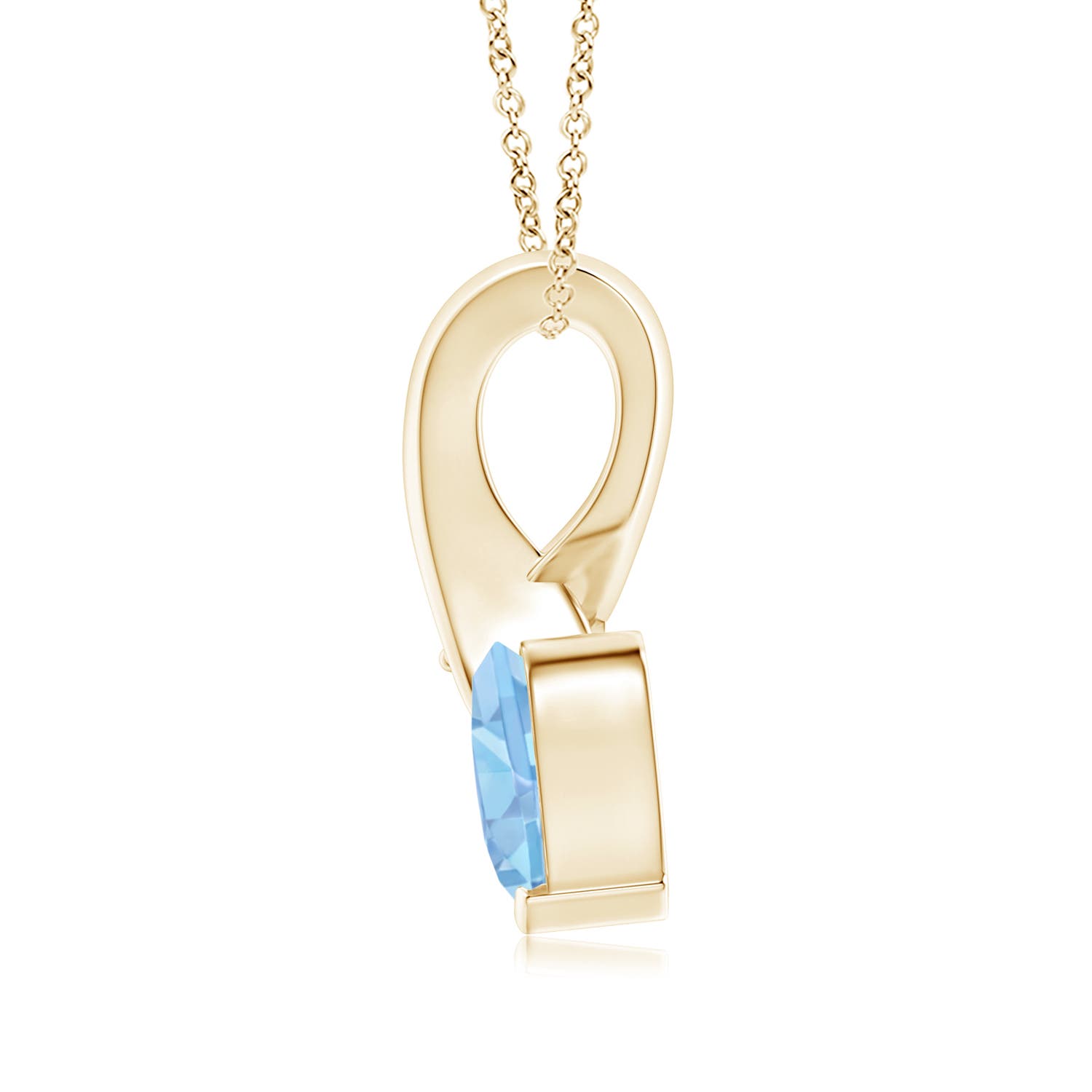 A - Swiss Blue Topaz / 0.96 CT / 14 KT Yellow Gold