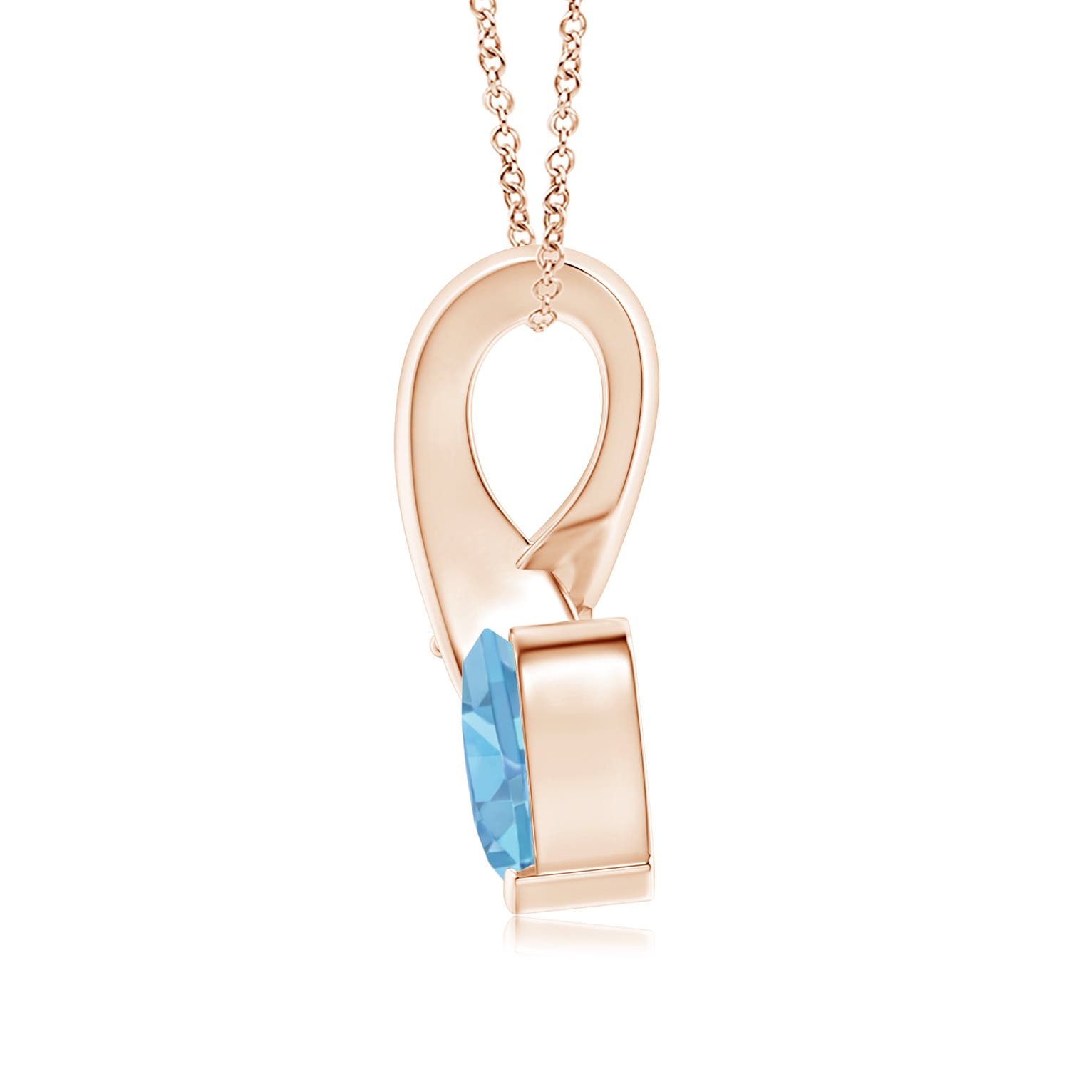 AA - Swiss Blue Topaz / 0.96 CT / 14 KT Rose Gold