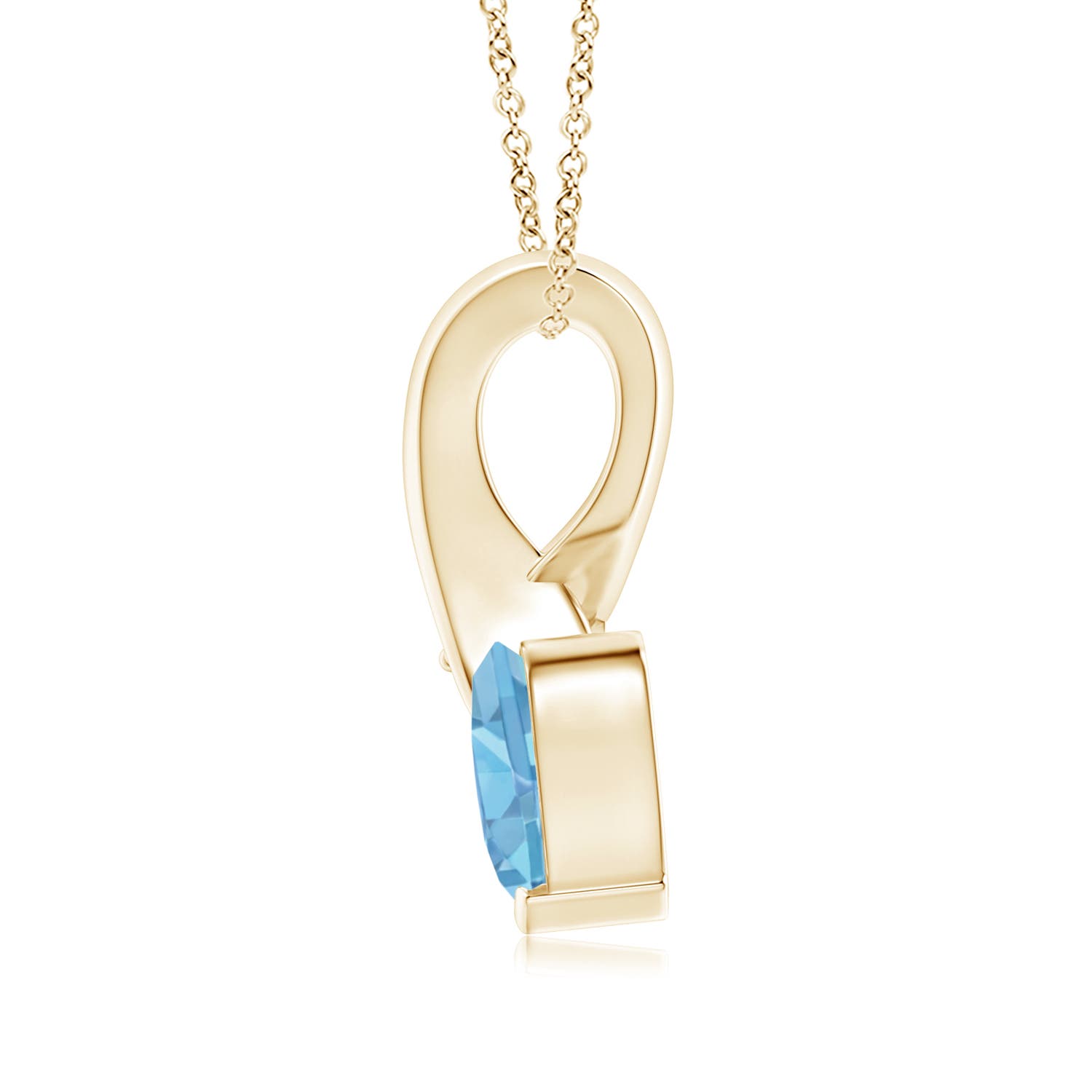 AA - Swiss Blue Topaz / 0.96 CT / 14 KT Yellow Gold