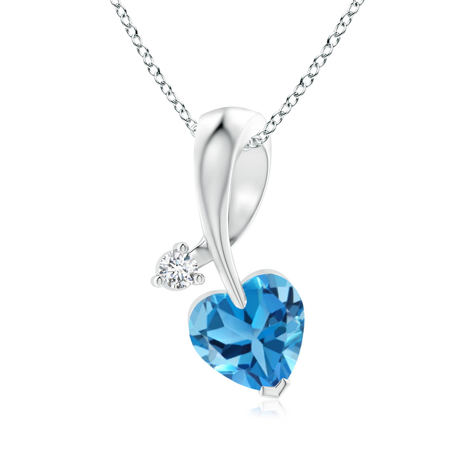 AAA - Swiss Blue Topaz / 0.96 CT / 14 KT White Gold