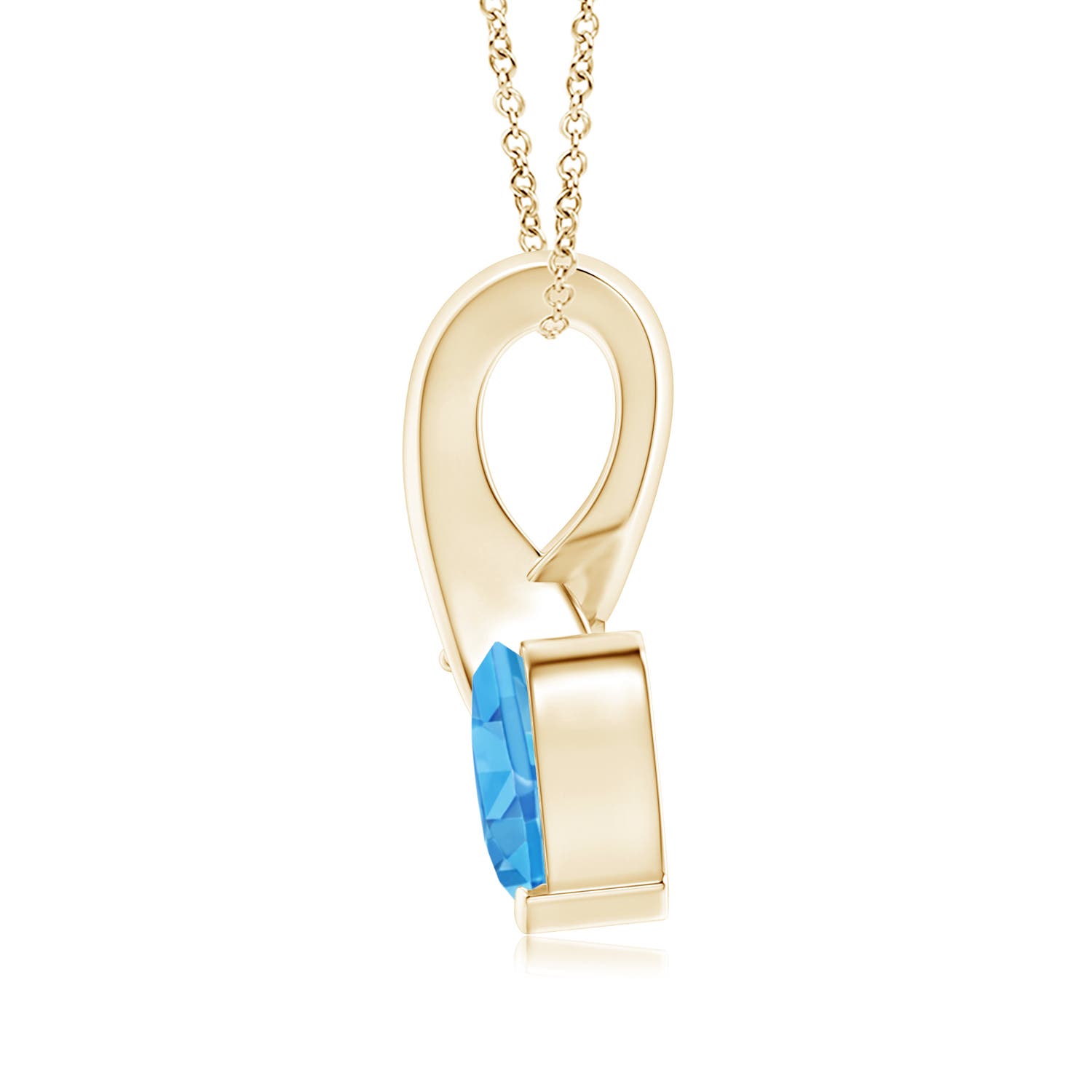 AAA - Swiss Blue Topaz / 0.96 CT / 14 KT Yellow Gold