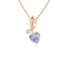 Heart Rose Gold Tanzanite Necklaces & Pendants