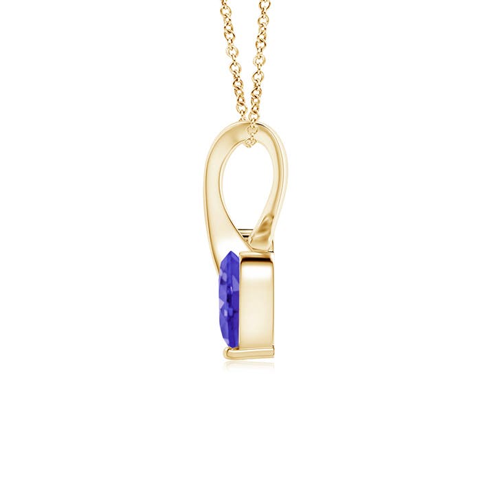 AAAA - Tanzanite / 0.24 CT / 14 KT Yellow Gold