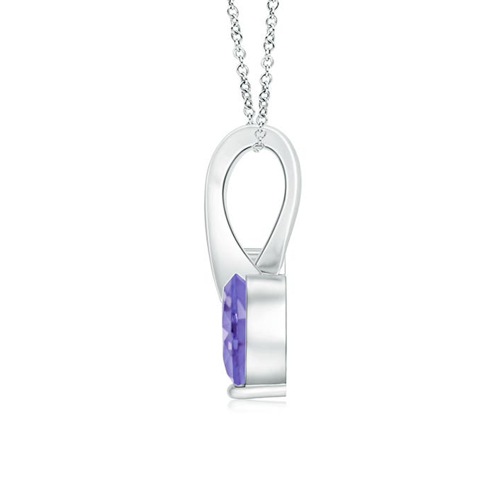 AA - Tanzanite / 0.43 CT / 14 KT White Gold