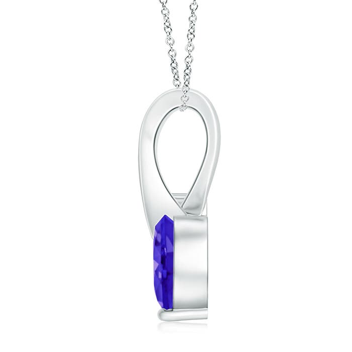 AAAA - Tanzanite / 0.84 CT / 14 KT White Gold