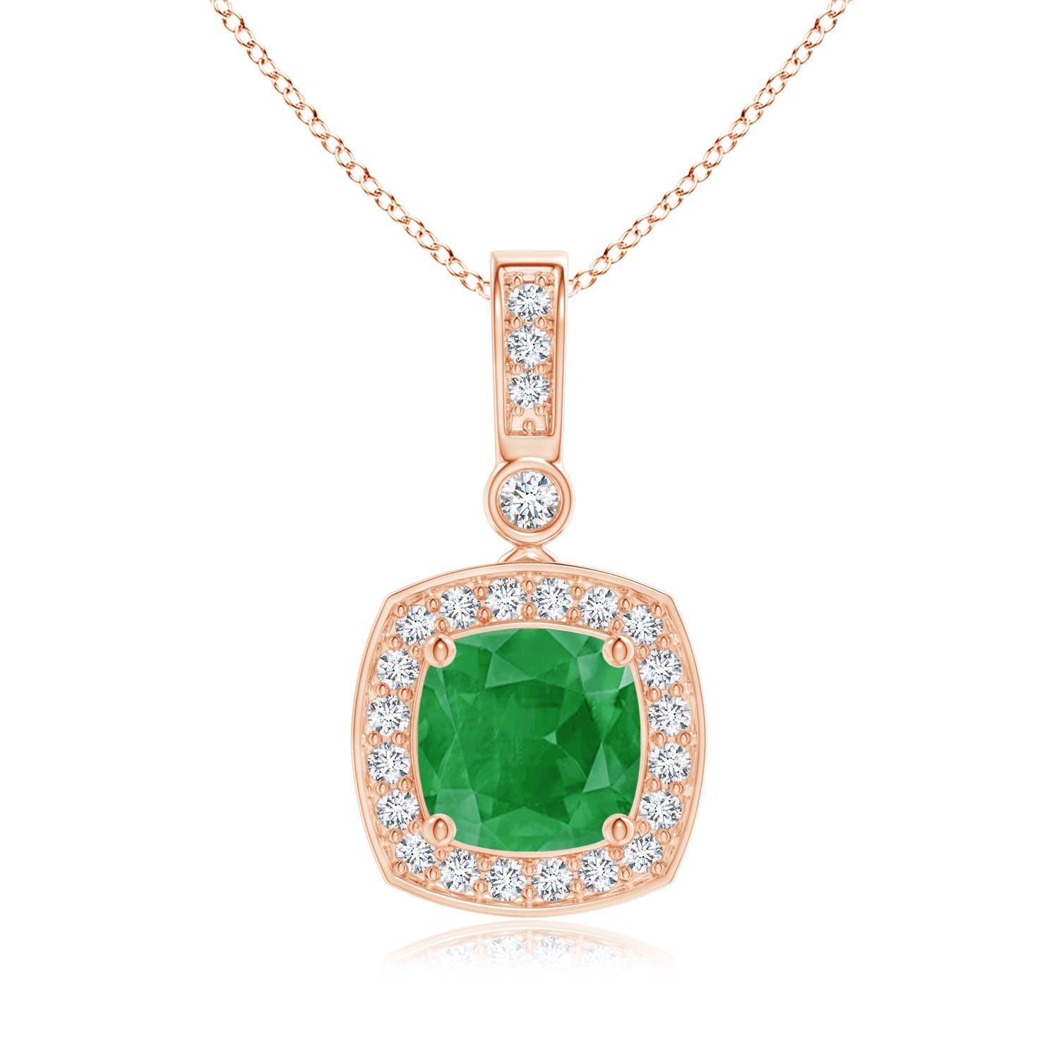 A - Emerald / 1.01 CT / 14 KT Rose Gold