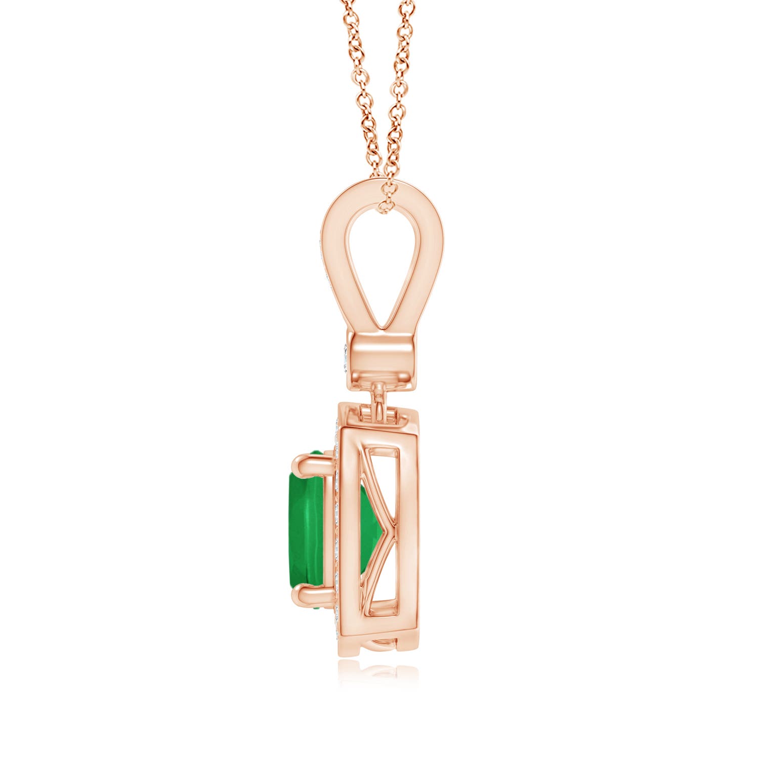 A - Emerald / 1.01 CT / 14 KT Rose Gold