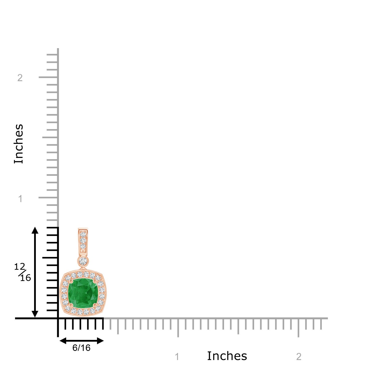 A - Emerald / 1.01 CT / 14 KT Rose Gold