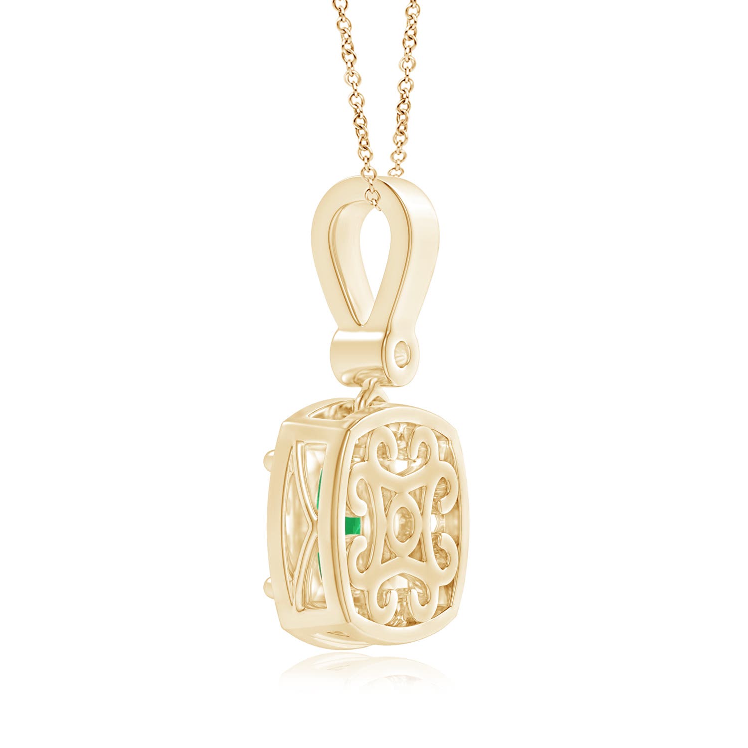 A - Emerald / 1.01 CT / 14 KT Yellow Gold