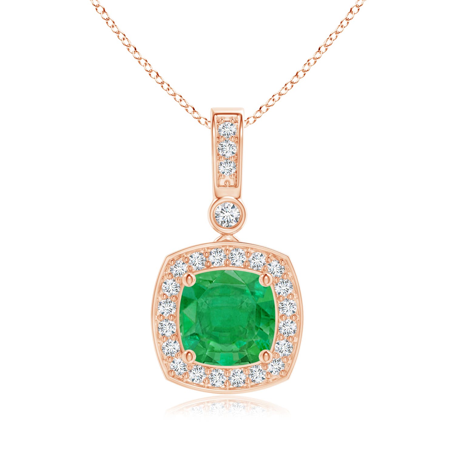 AA - Emerald / 1.01 CT / 14 KT Rose Gold