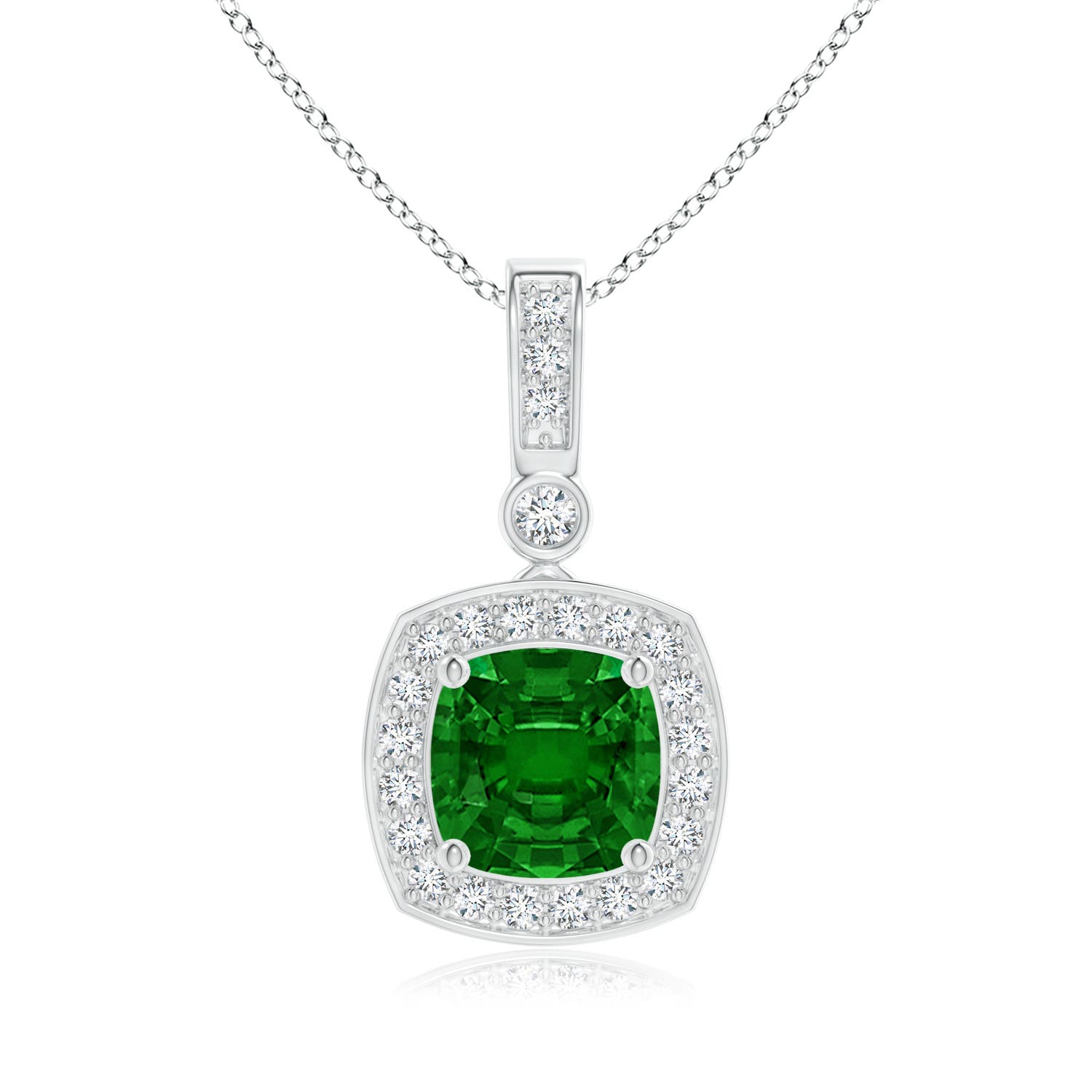 AAAA - Emerald / 1.01 CT / 14 KT White Gold