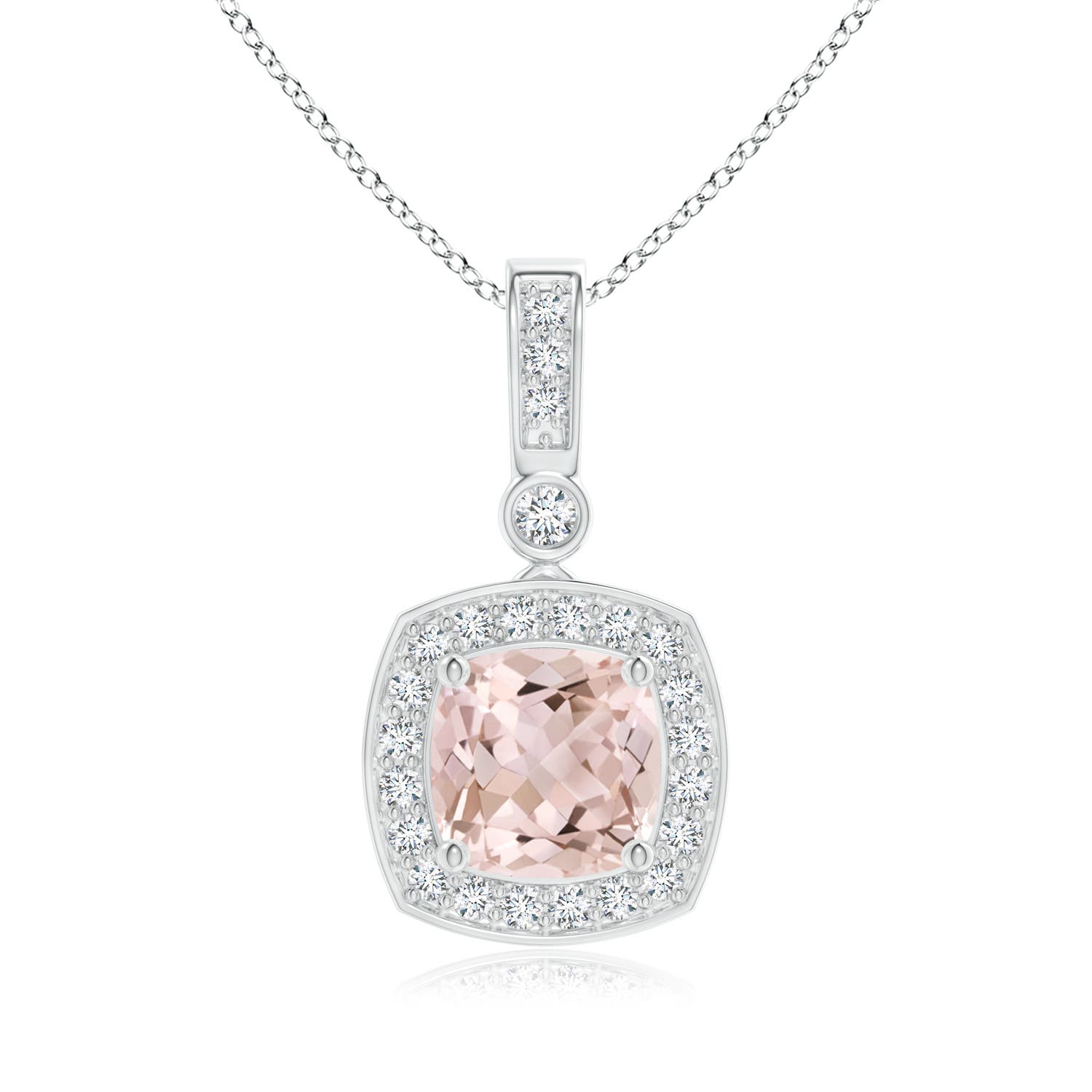 A - Morganite / 0.91 CT / 14 KT White Gold